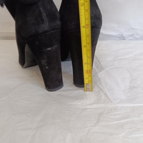 Stuart Weitzman Short sock black boots size 7M suede - Picture 8 of 16